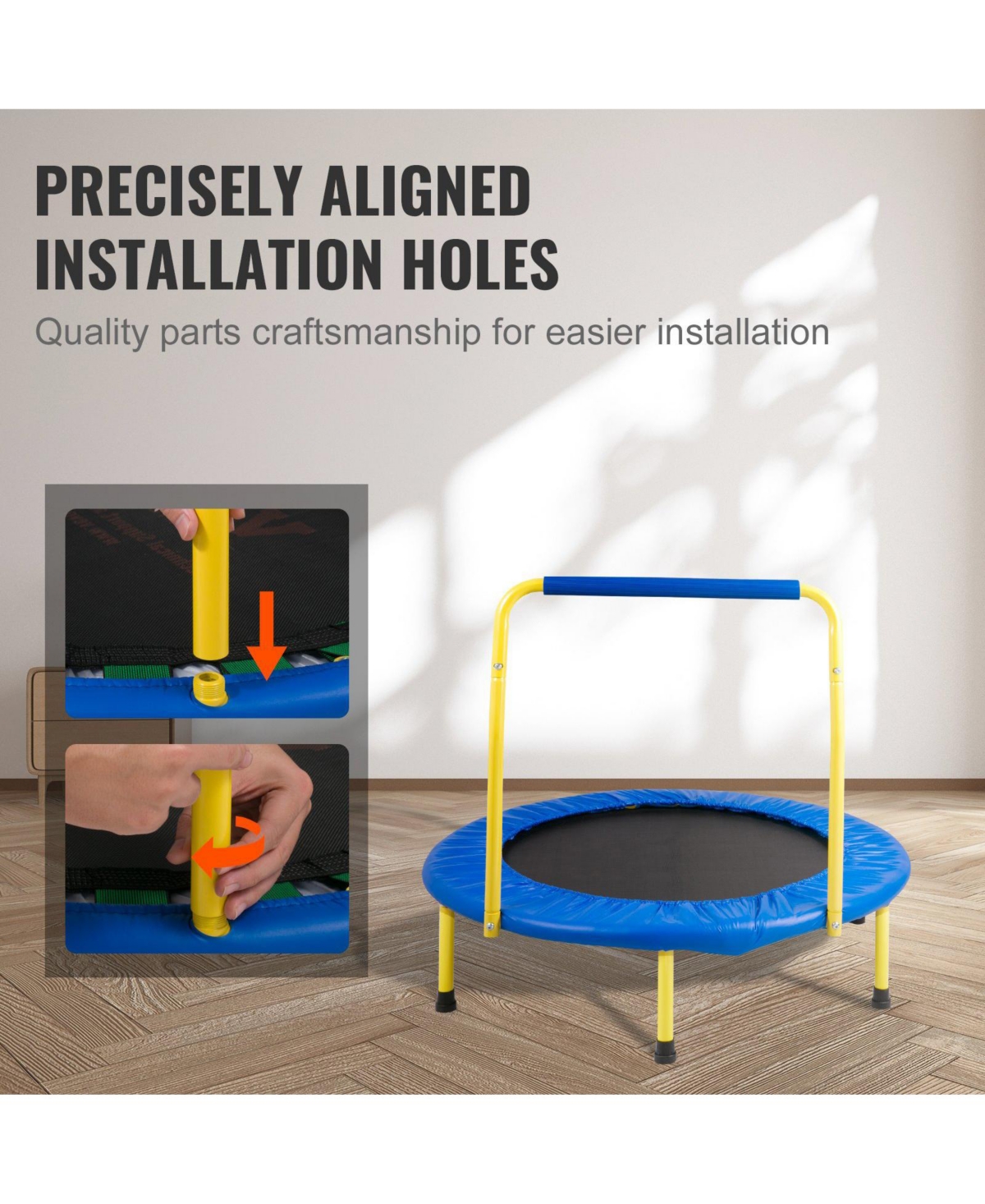 Sugift 3FT Kids Trampoline Foldable Indoor Outdoor Mini Trampoline