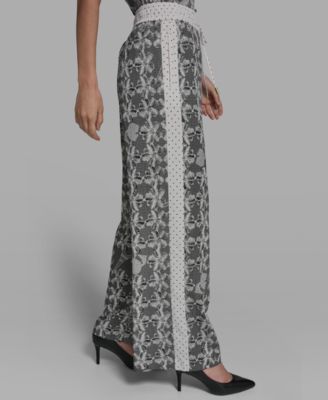 Petite Printed Pull-On Pants