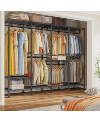 Clothes Rack Heavy Duty 1100 LBS Capacity Clothing Racks for Hanging Clothes Adjustable Garment Rack