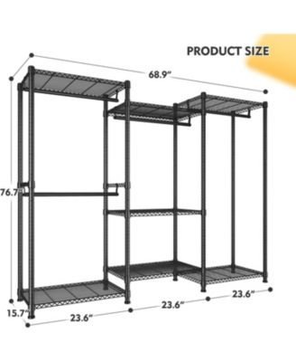 900 lbs Load Heavy Duty Freestanding Portable Clothes Rack Closet Organizer