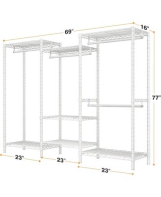 Heavy Duty Clothes Rack Load 900Lbs, Clothing Rack for Hanging Clothes for Bedroom