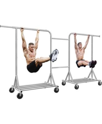 Heavy-Duty Clothes Rack, 117" W Rolling Rack with Wheels, 600 LBS Load Capacity, Holds 240+ Clothes, Portable, Adjustable, Garment Rack