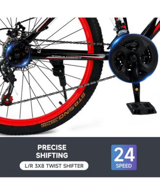 26-Inch 24-Speed Mountain Bike for Adults with Suspension Fork & Dual Disc Brakes, Ready for Adventure