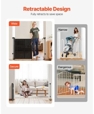 Retractable Mesh Safety Gate, Extends up to 71