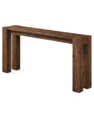 Solid Wood Console Table for Entryway, 70.9-Inch Extra Long Farmhouse Sofa Table Behind Couch