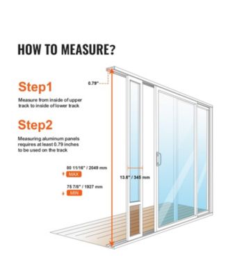 Aluminum Sliding Glass Pet Door Insert, Adjustable Height, Medium