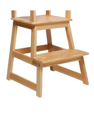 Kids Kitchen Step Stool Holds up to 150 Pounds with Safety Rail