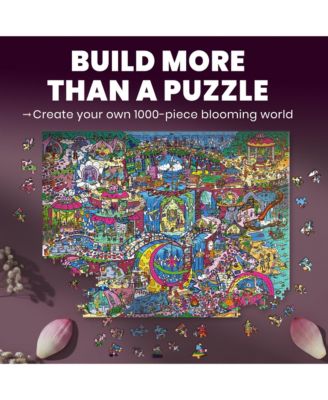 1000 Piece Puzzle for Adults with 223 Hidden Secrets & Audio Story – Blush Lotus Kingdom