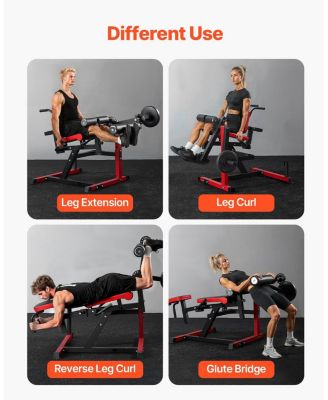 Leg Extension and Curl Machine, Adjustable Lower Body Strength Trainer for Thigh and Hamstring Workouts, 550 lb Capacity
