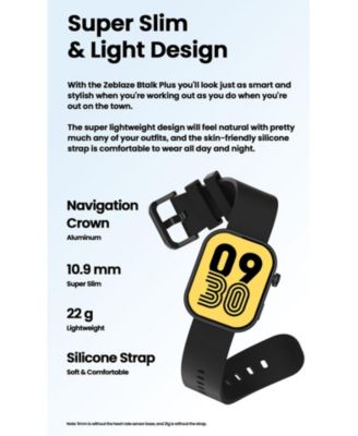 RUXIN Smart Watch Zeblaze Btalk Plus - 2.03 Inch HD Borderless Square Display, Bluetooth Call, Waterproof Fitness Bracelet