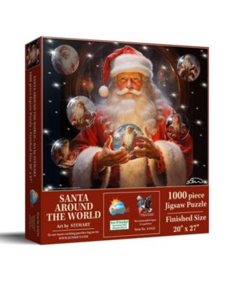 Santa Around the World 1000 piece Jigsaw Puzzle for Adults