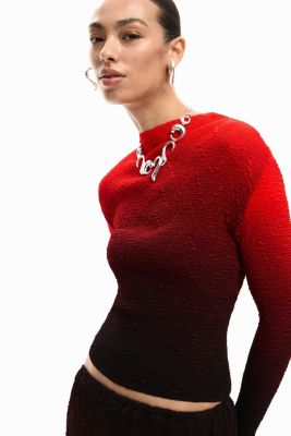 Women's Gradient texture blouse