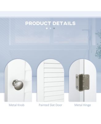 Bathroom Cabinet Cupboard Shelving Storage Unit w/ Door & 6 Shelves