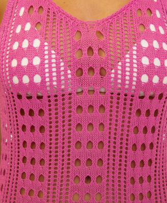 Women's Crochet Scoop Neck Cover-Up Dress