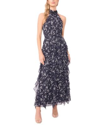 Women's Sleeveless Cascading Maxi Dress