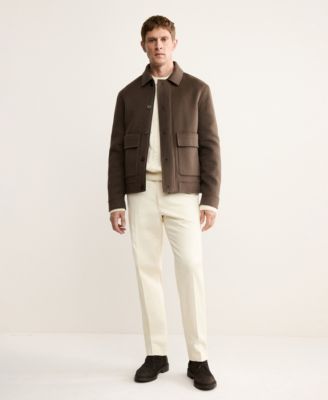 Men's Pockets Handmade Wool Jacket