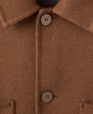 Men's Handmade Wool Buttoned Jacket