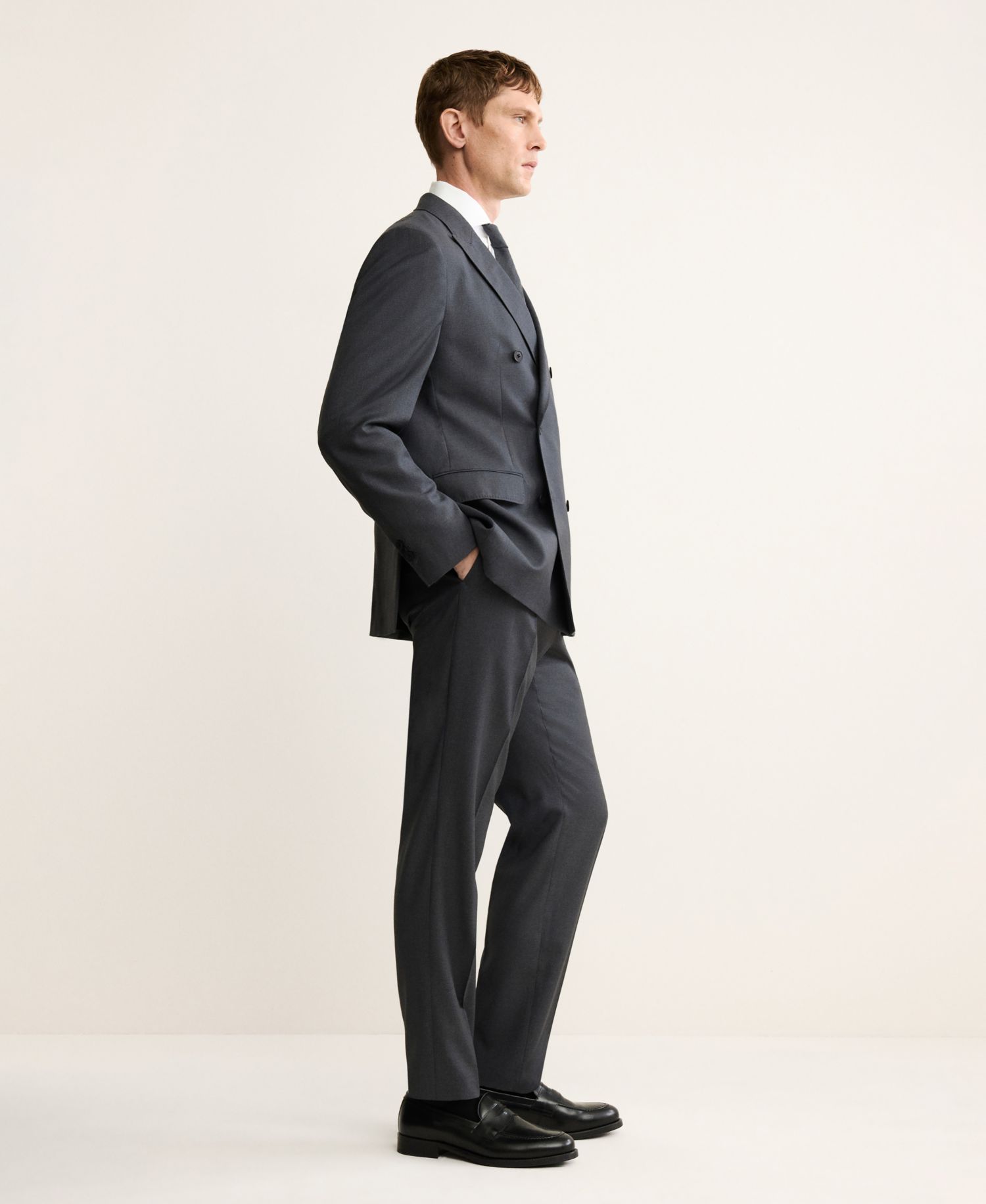 Men's Wool Flannel Double-Breasted Jacket