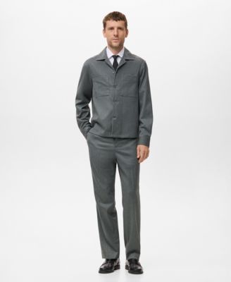 Men's Pockets Fluid Overshirt