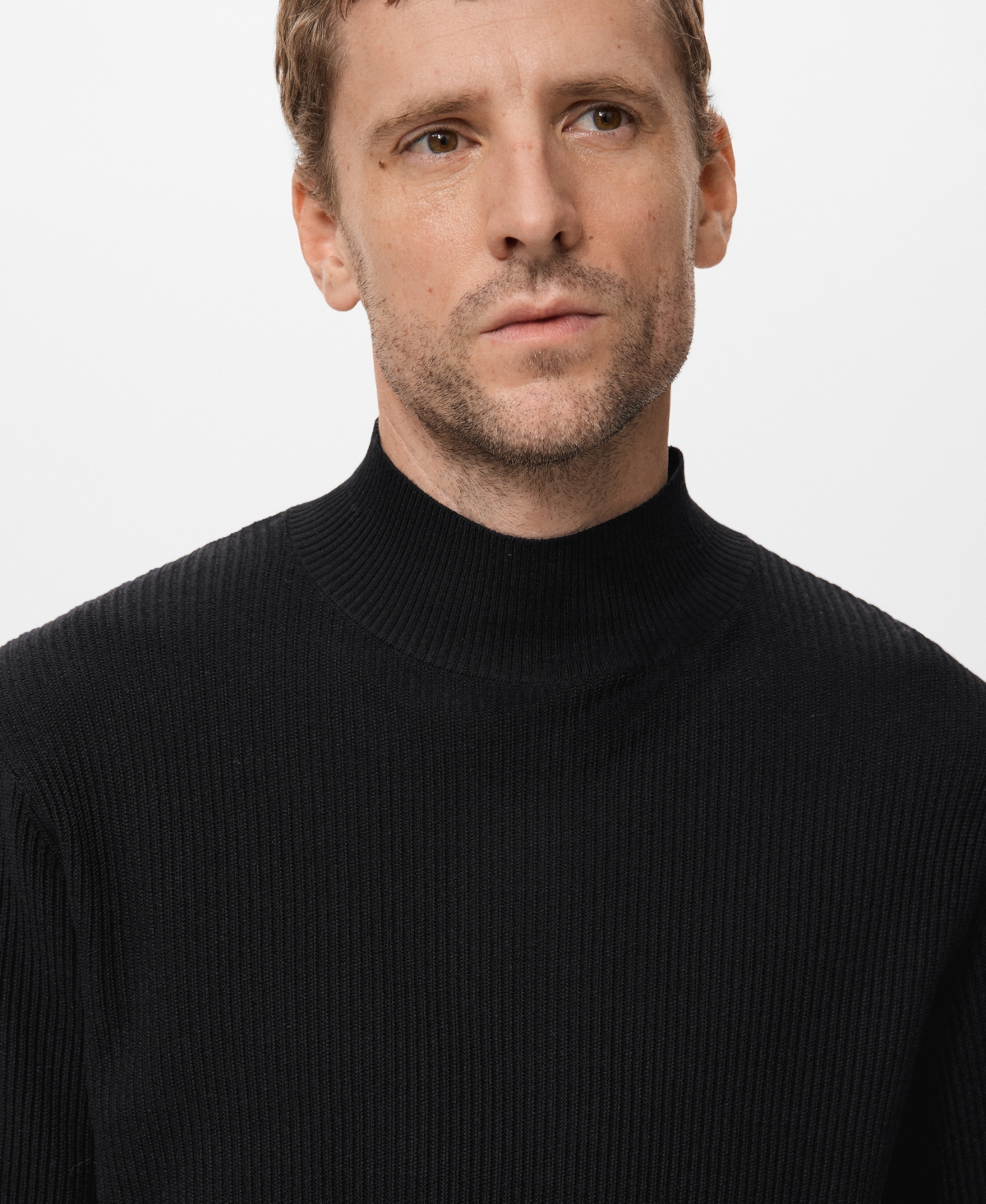 Mango Men's Ribbed Turtleneck Sweater