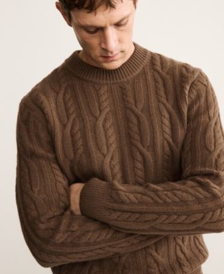 Men's Wool Braided Sweater