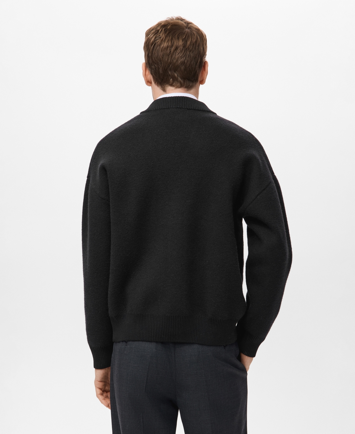 Mango Men's Relaxed-Fit Knitted Cardigan