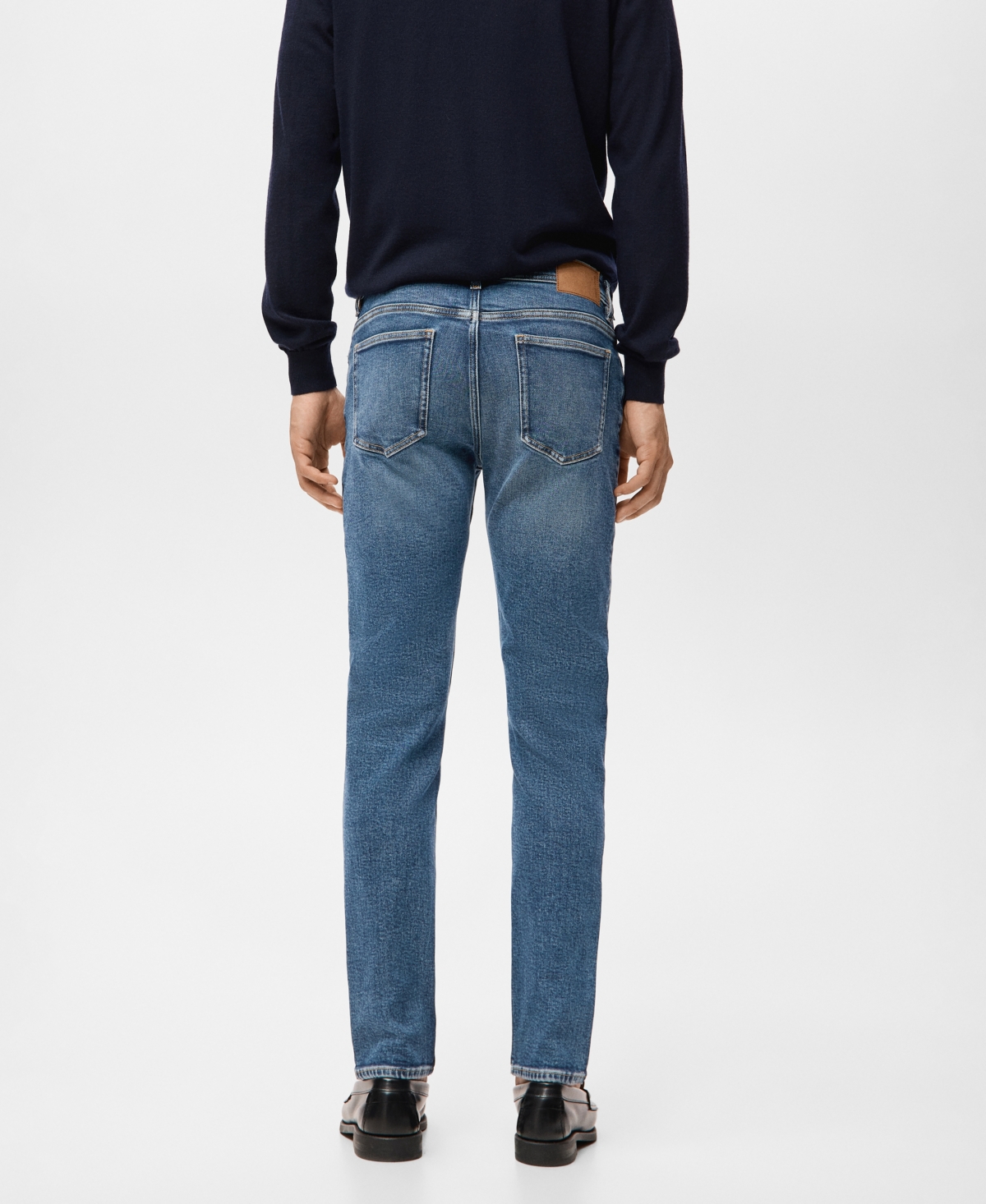 Mango Men's Jan Slim-Fit Faded Medium-Wash Jeans