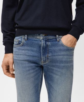 Men's Jan Slim-Fit Faded Dark-Wash Jeans