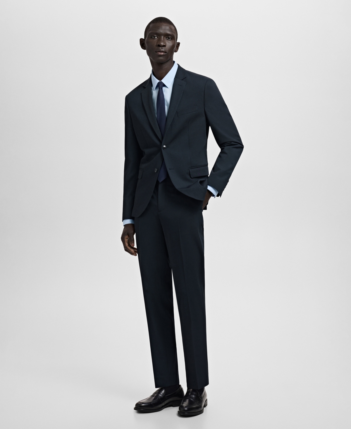 Mango Men's Stretch Fabric Super Slim-Fit Suit Pants