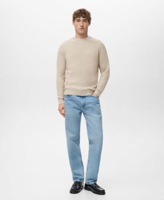 Men's Fine Rib-Knit Cotton Sweater