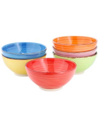 Color Ridge Cereal Bowls, Set of 6