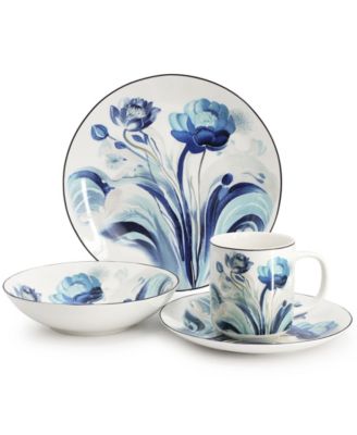 Peony Garden 16-Pc. Dinnerware Set, Service For 4