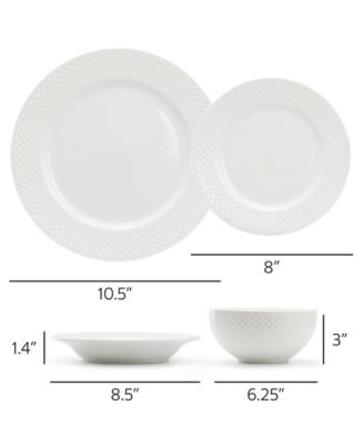Kim Hobnail 16-Pc. Dinnerware Set, Service For 4