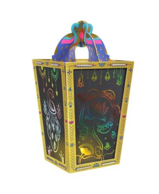 Rangoli Mandala Scratch Art Lantern