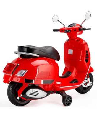6V 2 MPH Kids Ride-On Motorcycle with Training Wheels, Foot Pedal Drive & MP3 Player
