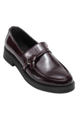Women Galea Buckled Leather Loafers