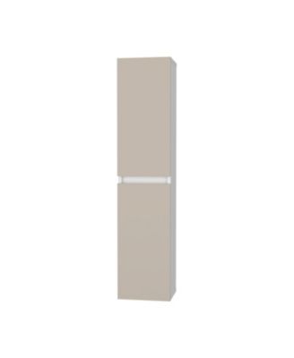 Dateland Two-Door Wall Cabinet, Stylish Vertical Storage for Bathroom or Kitchen, Light beige and white
