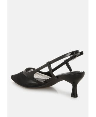 Womens Florina Snip-Toe Slingback Heel Sandals