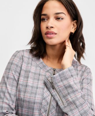 Women's Glen Plaid Peplum Jacket