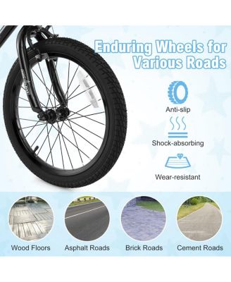 18-Inch Kids Bike with Basket and Training Wheels for Ages 4-8