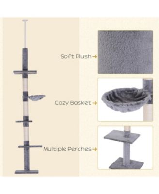  9' Adjustable Height Floor Cat Tree