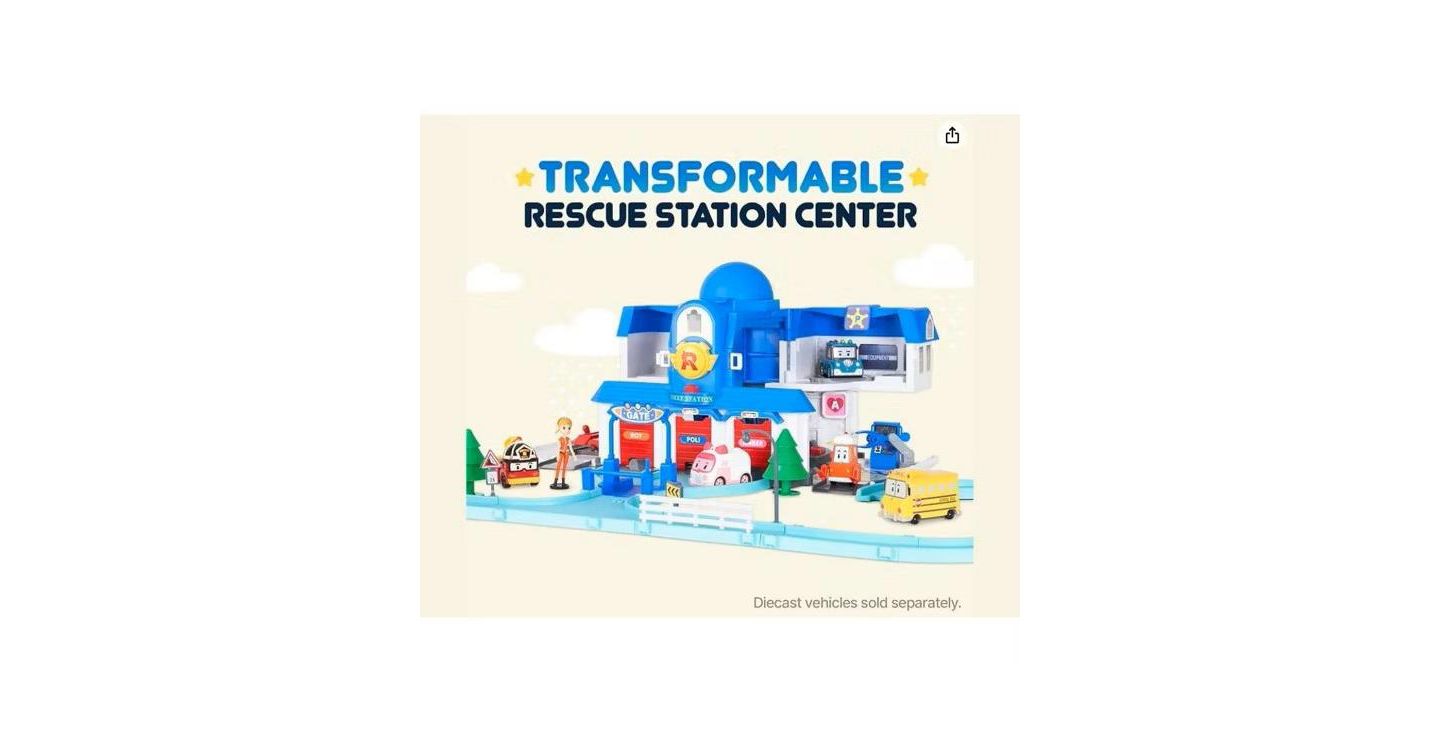 Детский игровой набор Robocar Poli Transforming Headquarters 28-Piece Playset, Ages 3+ — фото 6
