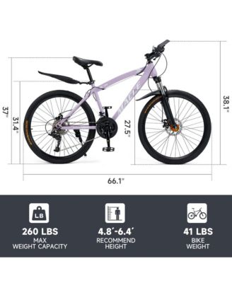 27.5-Inch 27-Speed Mountain Bike with Lock-Out Fork & Dual Disc Brakes for Versatile Riding