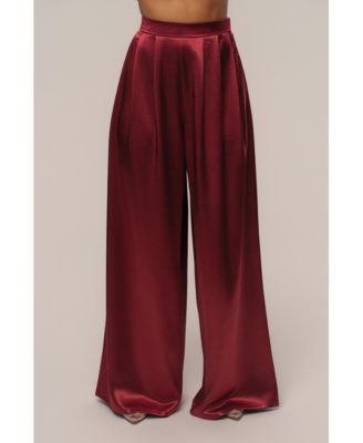 Women's Satin Bliss Pleated Pant