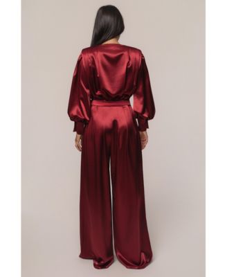 Women's Satin Bliss Pleated Pant