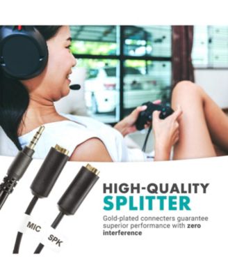 TCB1 3.5mm TRS (Female) Microphone to TRRS (Male) Smartphone Adapter