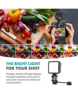 iVlog3 Smartphone Video Bundle with Microphone, Mini Tripod, LED Camera Light, Wide-Angle Lens
