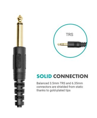 WGA-1 6.35mm Guitar Cord to 3.5mm Extension TRS Male to Male Audio Cable