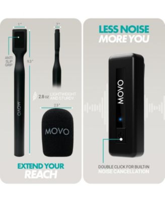 Wireless Mini UC Duo Dual Ultra Compact Wireless Lavalier Microphones for iPhone 15 and up with Handheld Adapter