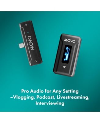 WMX-2-C USB-C Wireless Lavalier Microphone for iPhone 15/Android/USB C Devices with WMX-HM Handheld Adapter